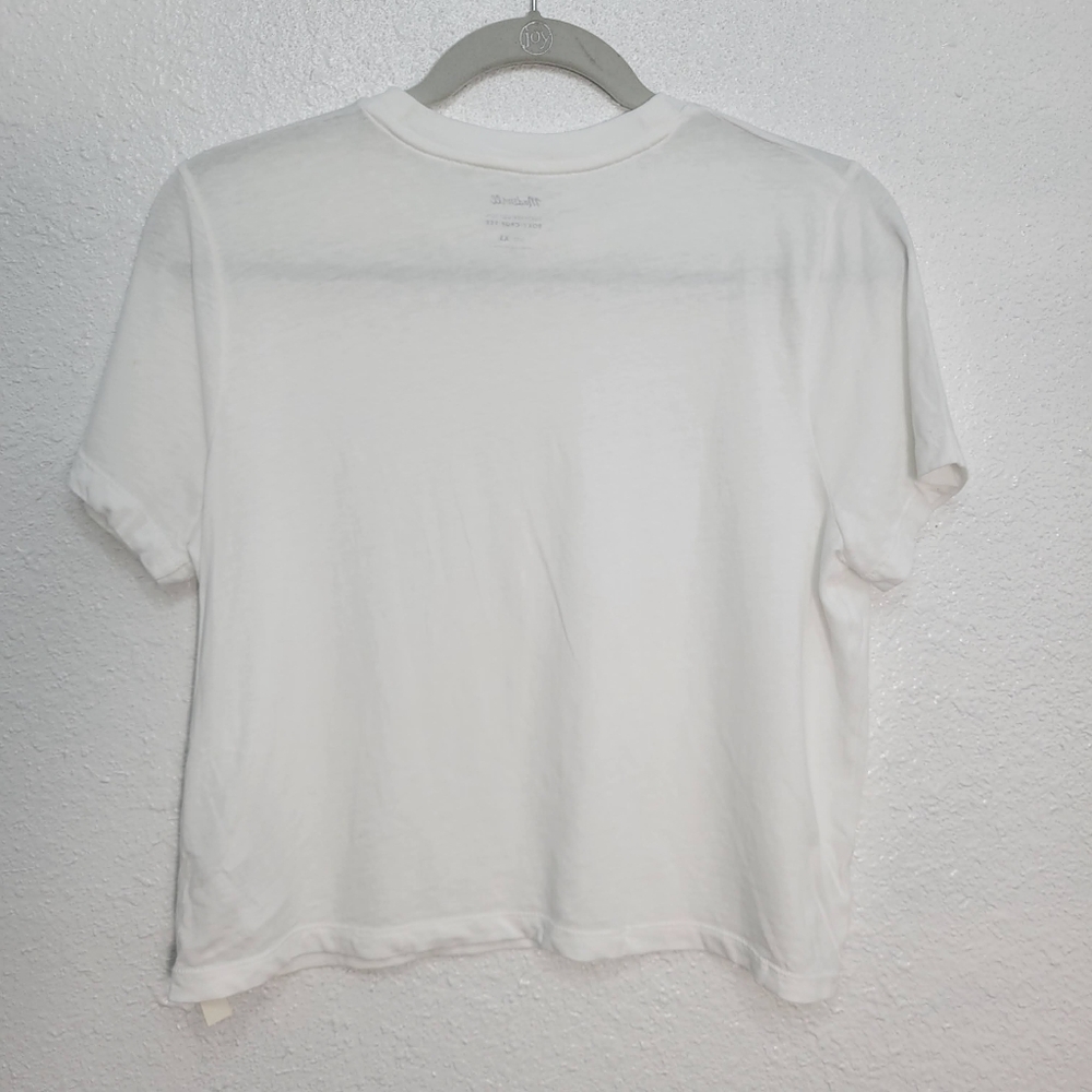 Madewell Softfade Cotton Boxy-Crop Tee NG580 Size XS White NWT - Picture 7 of 10